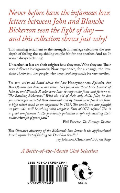Produktbild: The Bickersons' Love Letters