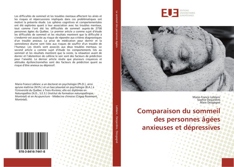 Produktbild: Comparaison du sommeil des personnes &acirc;g&eacute;es anxieuses et d&eacute;pressives