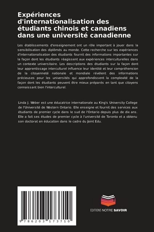 Produktbild: Exp&eacute;riences d'internationalisation des &eacute;tudiants chinois et canadiens dans une universit&eacute; canadienne