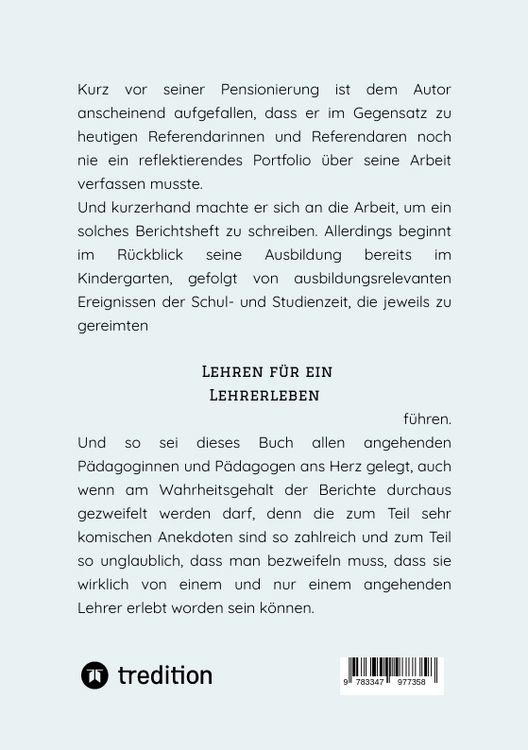 Produktbild: Lehren f&uuml;r ein Lehrerleben