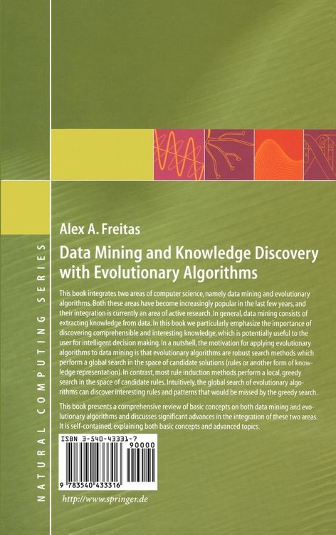 Produktbild: Data Mining and Knowledge Discovery with Evolutionary Algorithms