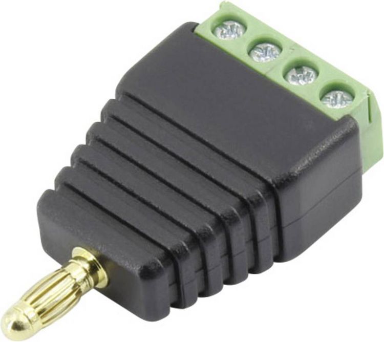 Produktbild: TRU COMPONENTS 93013c1125 Laborstecker Stecker, gerade Stift-&Oslash;: 4mm Schwarz 1St.