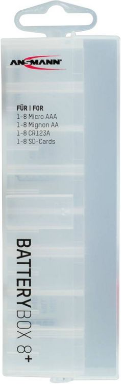 Produktbild: Ansmann Foto Plus 8 Batteriebox 8x Micro (AAA), Mignon (AA), CR123 (L x B x H) 160 x 22 x 55mm