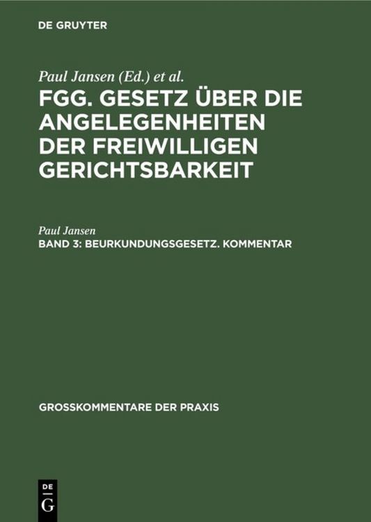Produktbild: Beurkundungsgesetz. Kommentar