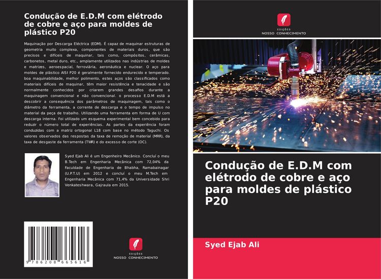 Produktbild: Condu&ccedil;&atilde;o de E.D.M com el&eacute;trodo de cobre e a&ccedil;o para moldes de pl&aacute;stico P20