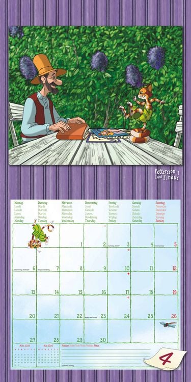Produktbild: Pettersson & Findus 2026 - Broschürenkalender 30x30 cm (30x60 geöffnet) - Kalender mit Platz für Notizen - mit herausnehmbarem Poster - Wandkalender