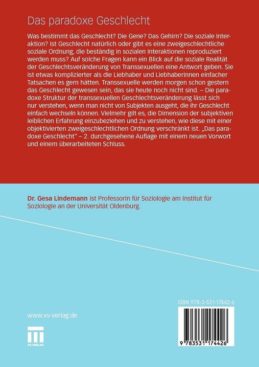 Produktbild: Das paradoxe Geschlecht