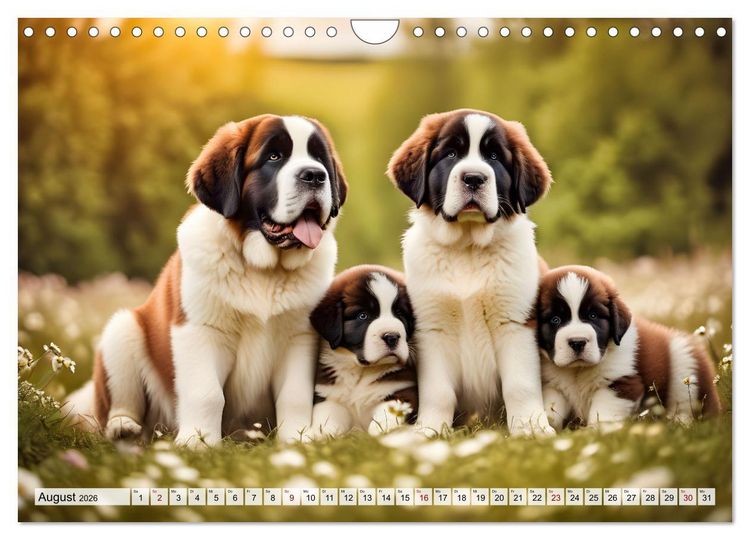 Produktbild: Gigant Bernhardiner (Wandkalender 2026 DIN A4 quer), CALVENDO Monatskalender