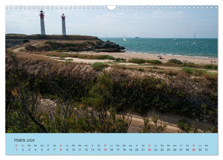 Produktbild: La Charente Maritime, des paysages entre terre et mer (Calendrier mural 2026 DIN A3 vertical), CALVENDO calendrier mensuel