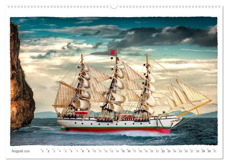 Produktbild: Modellschiffe in Szene gesetzt. (hochwertiger Premium Wandkalender 2026 DIN A2 quer), Kunstdruck in Hochglanz