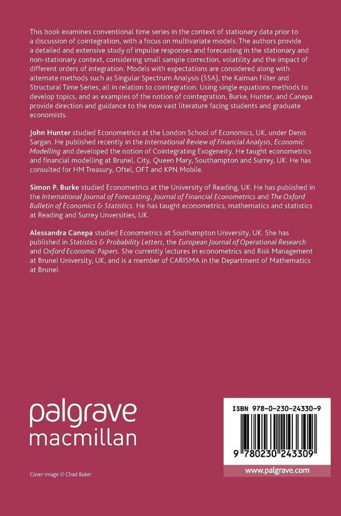 Produktbild: Multivariate Modelling of Non-Stationary Economic Time Series