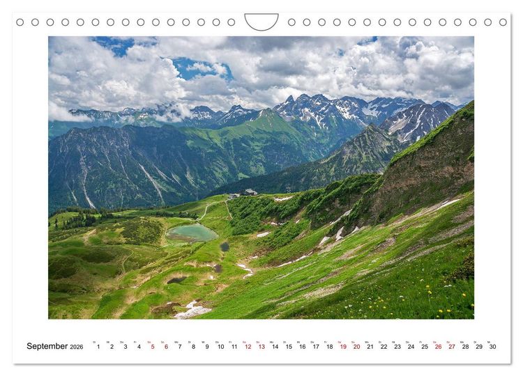 Produktbild: Naturwunder Bergwelt Fellhorn und H&ouml;rnergruppe (Wandkalender 2026 DIN A4 quer), CALVENDO Monatskalender