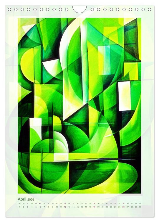 Produktbild: Licht und Schatten . Cubism Wall Art (Wandkalender 2026 DIN A4 hoch), CALVENDO Monatskalender