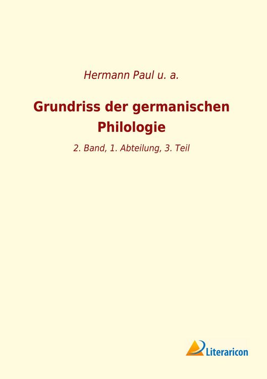 Produktbild: Grundriss der germanischen Philologie