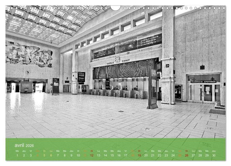 Produktbild: Bruxelles en confinement (Calendrier mural 2026 DIN A3 vertical), CALVENDO calendrier mensuel