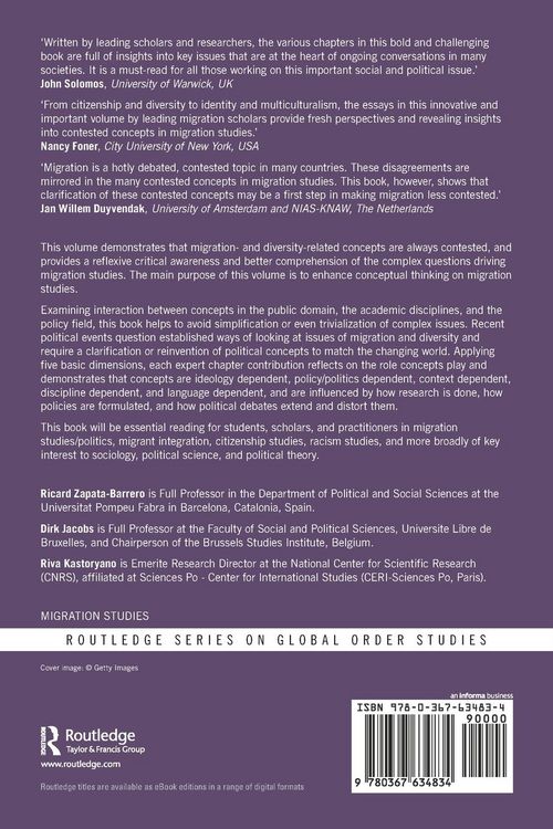 Produktbild: Contested Concepts in Migration Studies