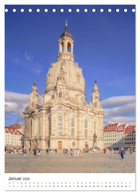 Produktbild: Highlights in Dresden (Tischkalender 2026 DIN A5 hoch), CALVENDO Monatskalender