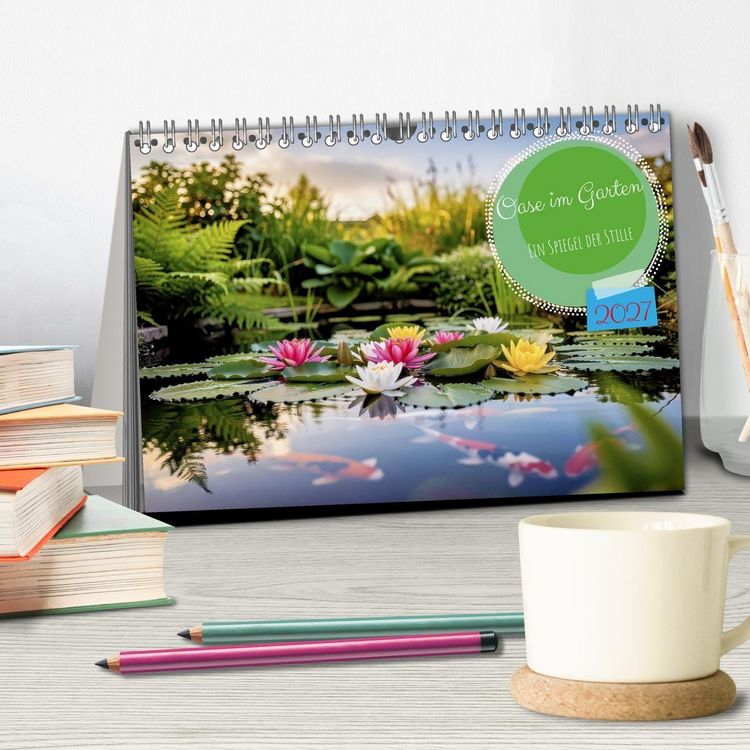 Produktbild: Oase im Garten (Tischkalender 2027 DIN A5 quer), CALVENDO Monatskalender