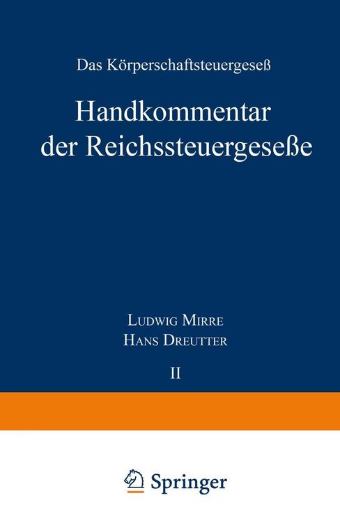 Produktbild: Handkommentar der Reichssteuergese&szlig;e