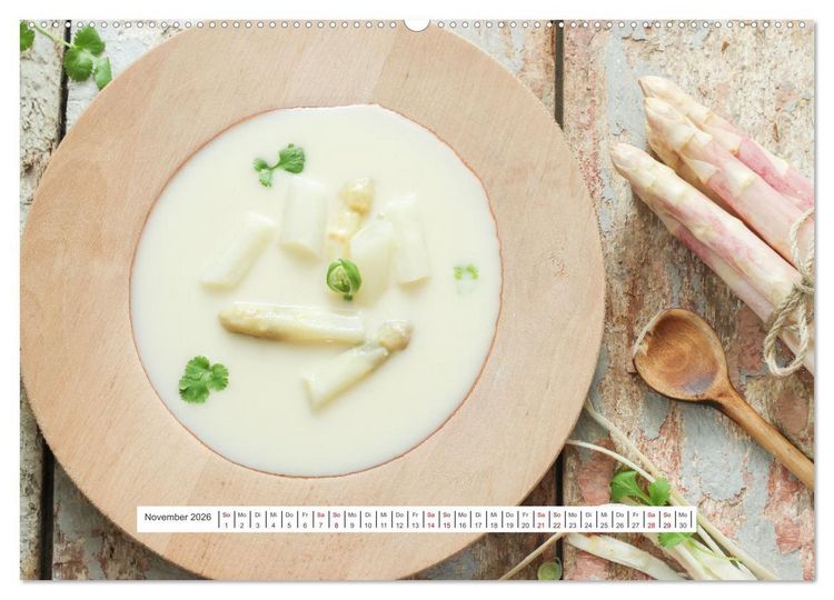 Produktbild: K&ouml;stlicher Spargel (Wandkalender 2026 DIN A2 quer), CALVENDO Monatskalender