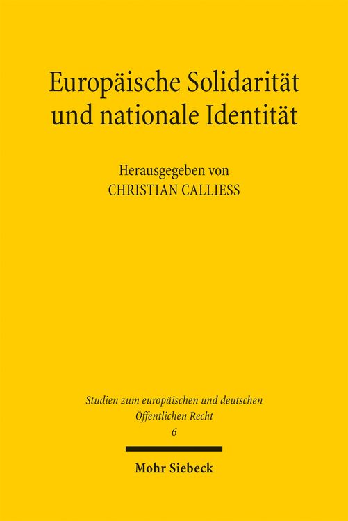 Produktbild: Europ&auml;ische Solidarit&auml;t und nationale Identit&auml;t