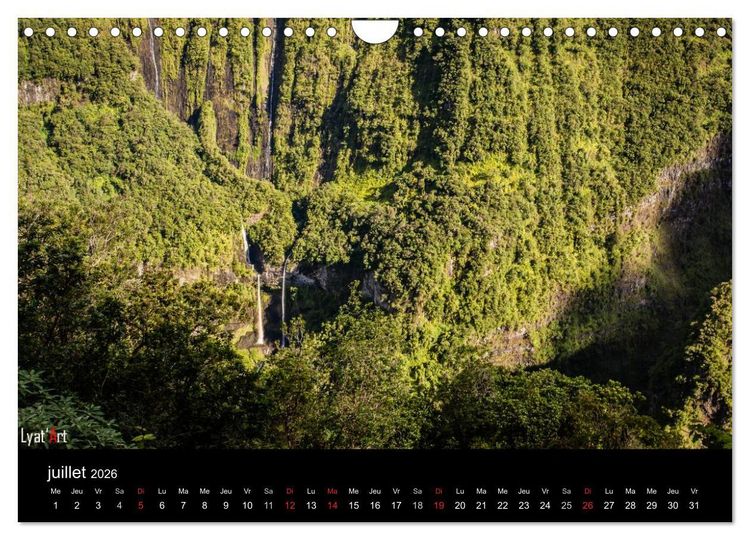 Produktbild: Paysages de La R&eacute;union (Calendrier mural 2026 DIN A4 vertical), CALVENDO calendrier mensuel