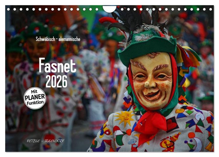 Produktbild: Schw&auml;bisch alemannische Fasnet (Wandkalender 2026 DIN A4 quer), CALVENDO Monatskalender