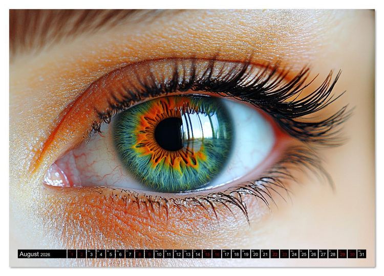 Produktbild: Iris Kunstkalender - Die faszinierende Welt der magischen Augen (hochwertiger Premium Wandkalender 2026 DIN A2 quer), Kunstdruck in Hochglanz