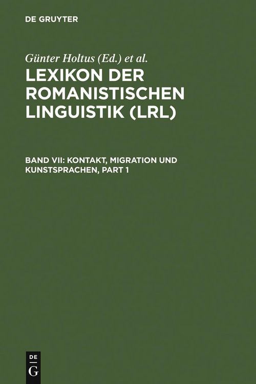 Produktbild: Kontakt, Migration und Kunstsprachen