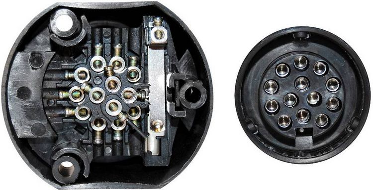 Produktbild: TFA Stecker 88005 Anh&auml;nger-Steckdose [ - Steckdose 13polig] Kunststoff