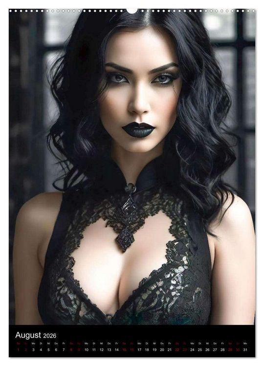 Produktbild: Wunderschöne Gothic Divas (Wandkalender 2026 DIN A2 hoch), CALVENDO Monatskalender