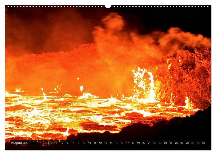 Produktbild: Vulkane &Auml;thiopiens - Erta Ale und Dallol (hochwertiger Premium Wandkalender 2026 DIN A2 quer), Kunstdruck in Hochglanz