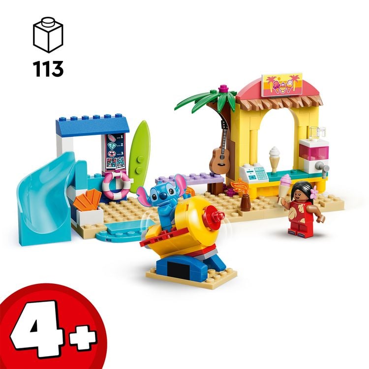 Produktbild: LEGO ǀ Disney 43280 Spa&szlig; am Strand mit Lilo und Stitch, Bauset f&uuml;r junge Filmfans ab 4 Jahren