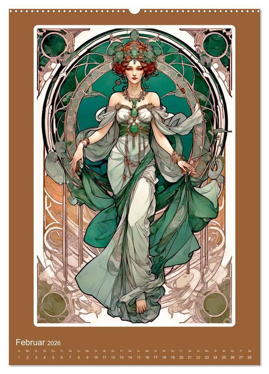 Produktbild: Illustrationskunst der Belle &Eacute;poque (hochwertiger Premium Wandkalender 2026 DIN A2 hoch), Kunstdruck in Hochglanz