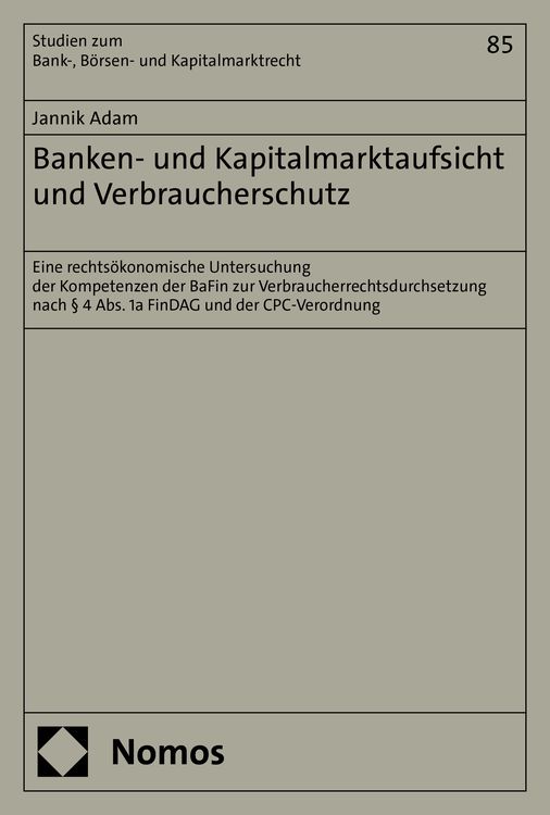 Produktbild: Banken- und Kapitalmarktaufsicht und Verbraucherschutz