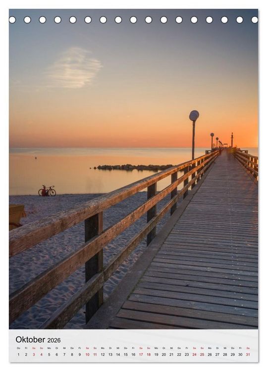 Produktbild: Fischland-Dar&szlig;-Zingst - Im Licht des Nordens (Tischkalender 2026 DIN A5 hoch), CALVENDO Monatskalender