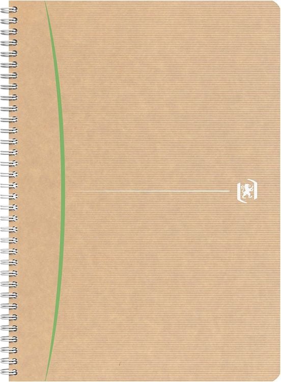 Produktbild: OXFORD Notizbuch Touareg A4, liniert, 180 Seiten, recyceltes Papier, Spiralbindung, Einband, Kraftpapier, zuf&auml;llige Farbauswahl sortiert