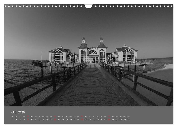 Produktbild: Ostsee - von schwarz bis wei&szlig; (Wandkalender 2026 DIN A3 quer), CALVENDO Monatskalender