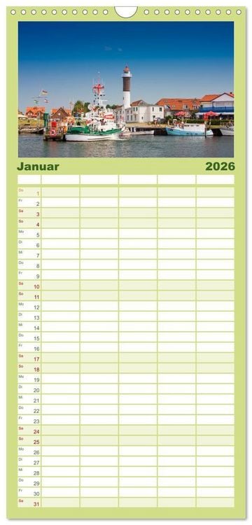 Produktbild: Familienplaner 2026 - Mecklenburg &ndash; Vorpommern, Sch&ouml;nheiten im Land der Ostseek&uuml;ste mit 5 Spalten (Wandkalender, 21 x 45 cm) CALVENDO