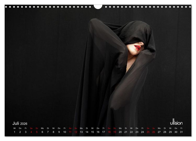 Produktbild: PIPPA CRASH &ndash; schwarz zu rot (Wandkalender 2026 DIN A3 quer), CALVENDO Monatskalender