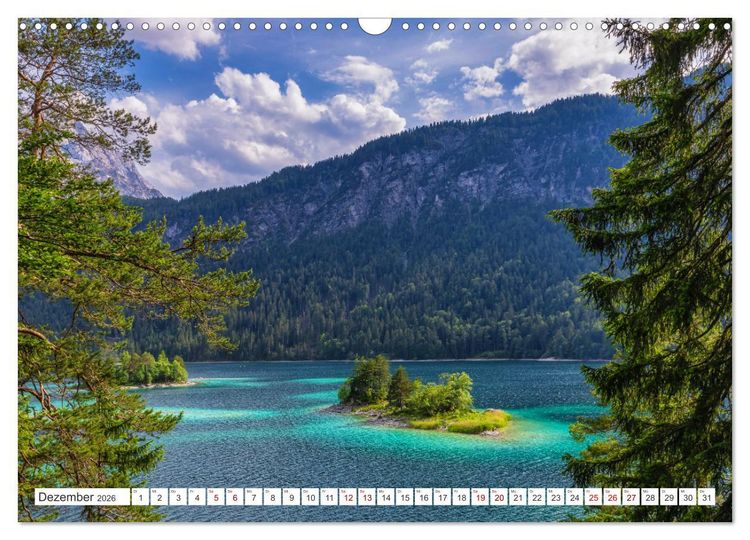 Produktbild: Bayern - Seen, Berge, Landschaft (Wandkalender 2026 DIN A3 quer), CALVENDO Monatskalender