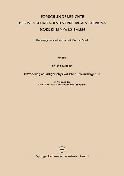 Produktbild: Entwicklung neuartiger physikalischer Unterrichtsger&auml;te