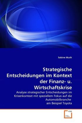 Produktbild: Muth, S: Strategische Entscheidungen im Kontext der Finanz-