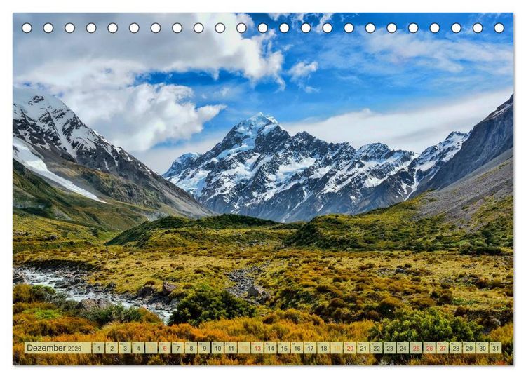Produktbild: Neuseeland - atemberaubend sch&ouml;n (Tischkalender 2026 DIN A5 quer), CALVENDO Monatskalender