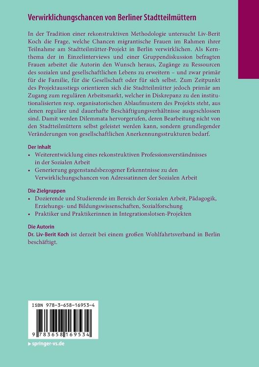 Produktbild: Verwirklichungschancen von Berliner Stadtteilm&uuml;ttern