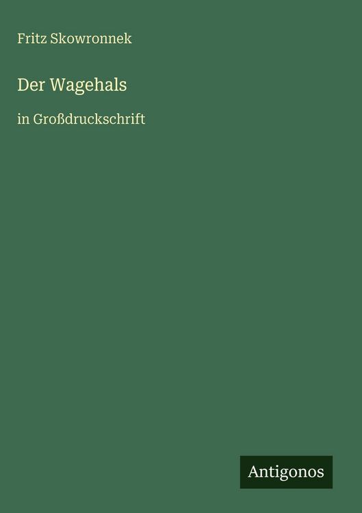 Produktbild: Der Wagehals