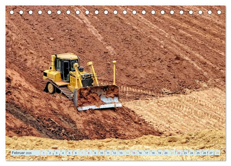Produktbild: Bulldozer - b&auml;renstarke Arbeitstiere (Tischkalender 2026 DIN A5 quer), CALVENDO Monatskalender