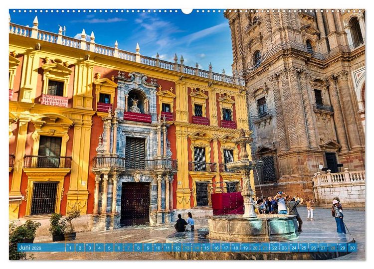 Produktbild: Malaga Highlights der Stadt an der Costa del Sol (Wandkalender 2026 DIN A2 quer), CALVENDO Monatskalender
