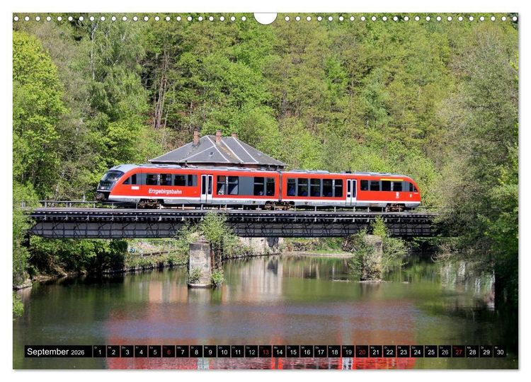 Produktbild: Bahnland Sachsen (Wandkalender 2026 DIN A3 quer), CALVENDO Monatskalender