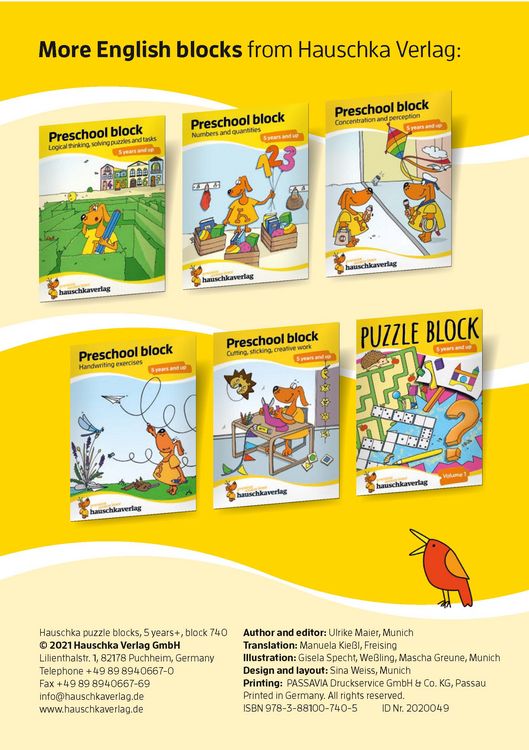 Produktbild: Puzzle Activity Book from 5 Years - Volume 2: Colourful Preschool Activity Books with Puzzle Fun - Labyrinth, Sudoku, Search and Find Books for Childr